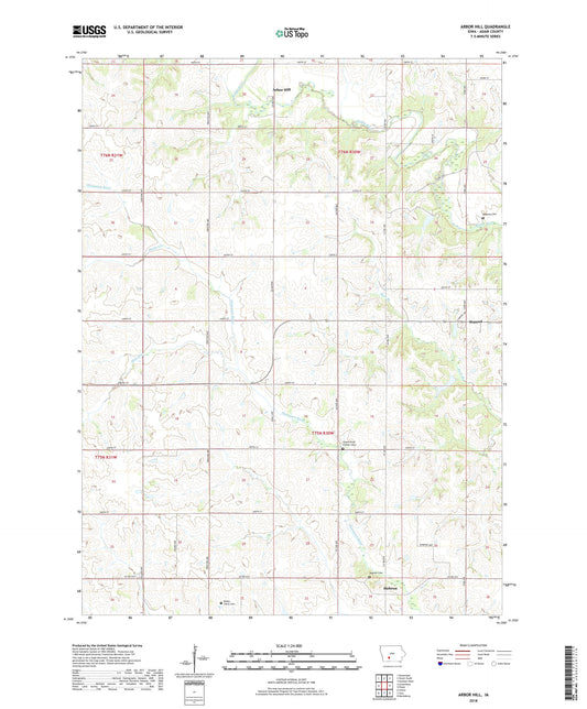 Arbor Hill Iowa US Topo Map Image