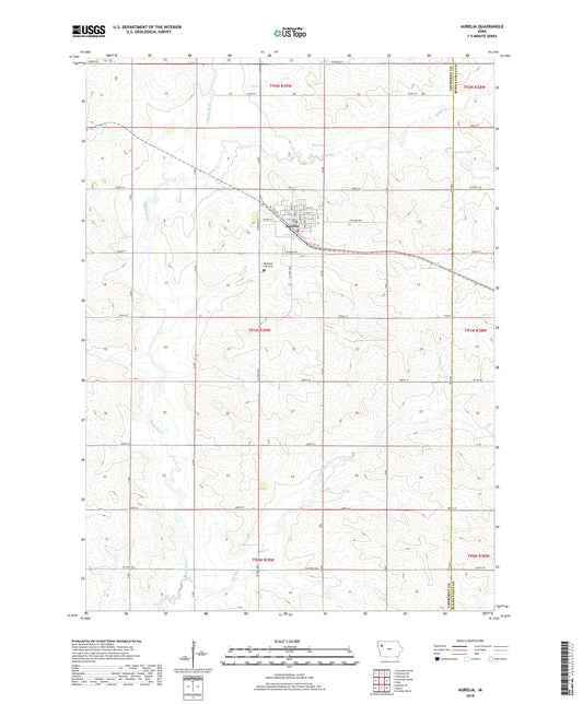 Aurelia Iowa US Topo Map Image