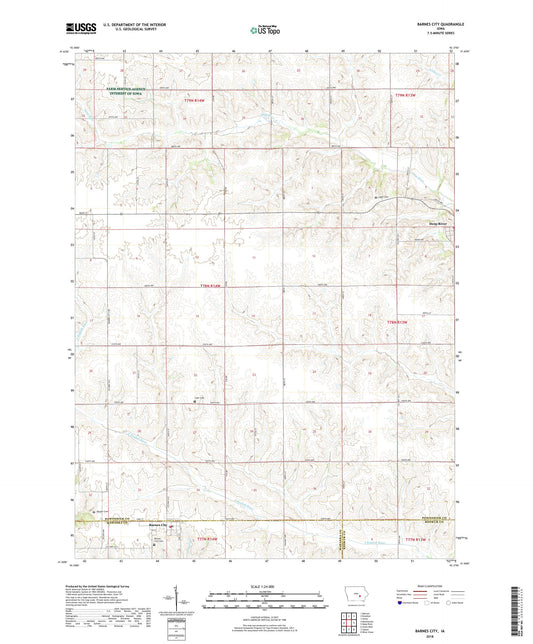 Barnes City Iowa US Topo Map Image