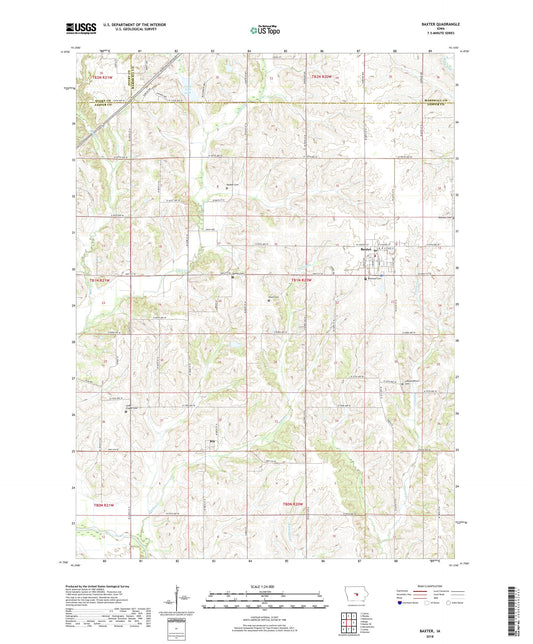 Baxter Iowa US Topo Map Image