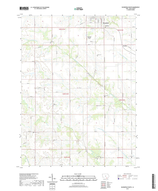 Bloomfield South Iowa US Topo Map Image