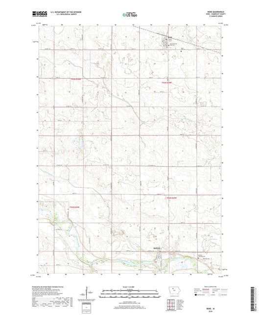 Bode Iowa US Topo Map Image