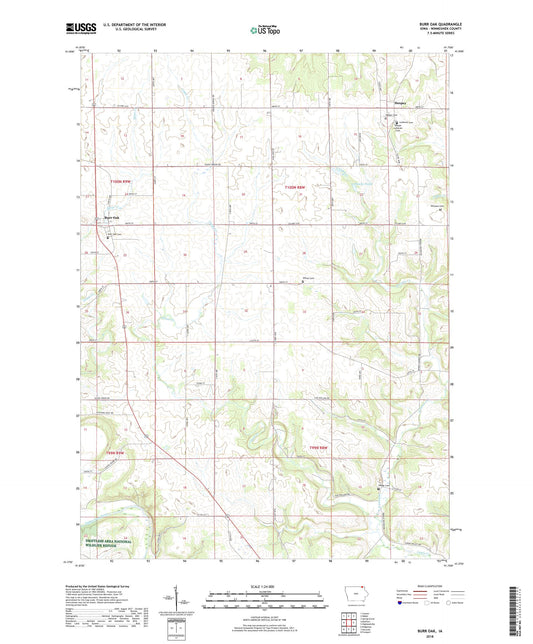 Burr Oak Iowa US Topo Map Image