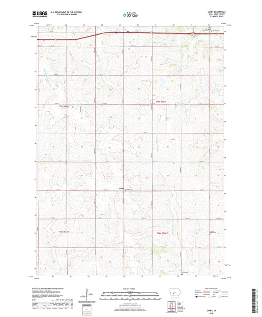 Canby Iowa US Topo Map Image