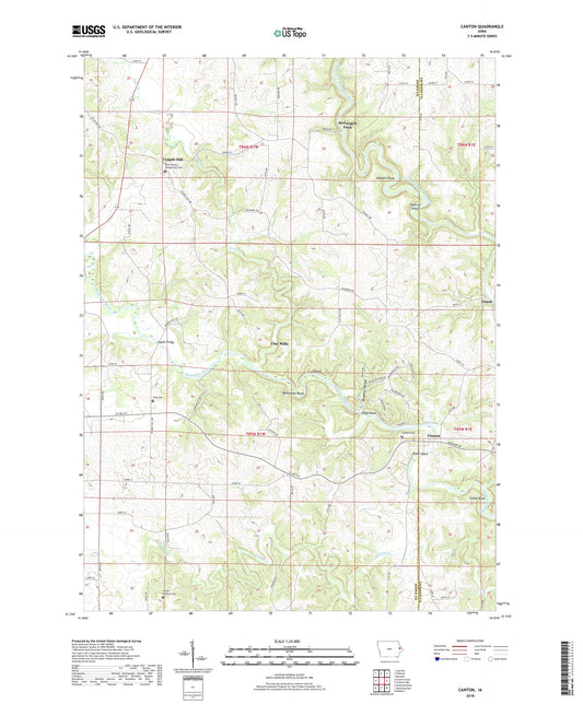 Canton Iowa US Topo Map Image
