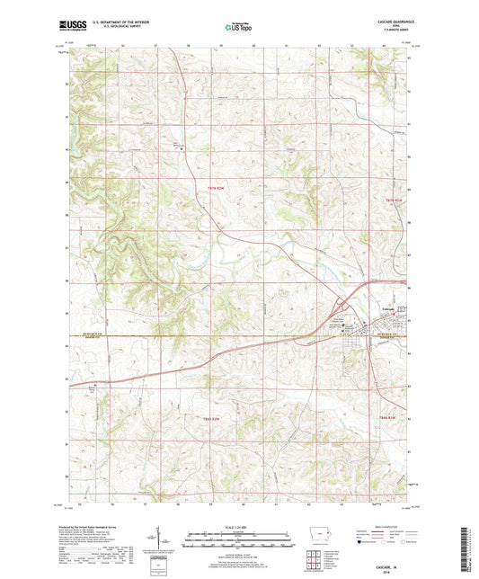 Cascade Iowa US Topo Map Image
