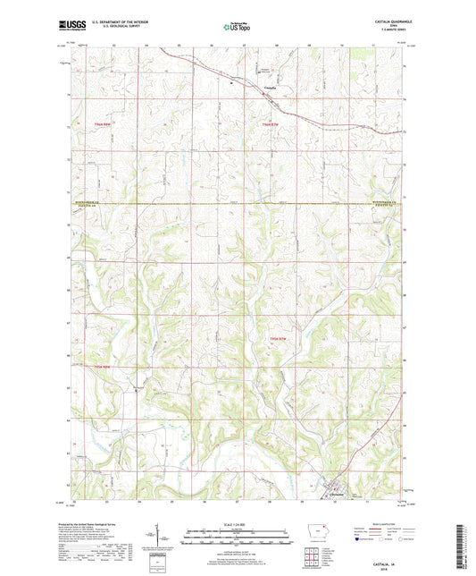 Castalia Iowa US Topo Map Image