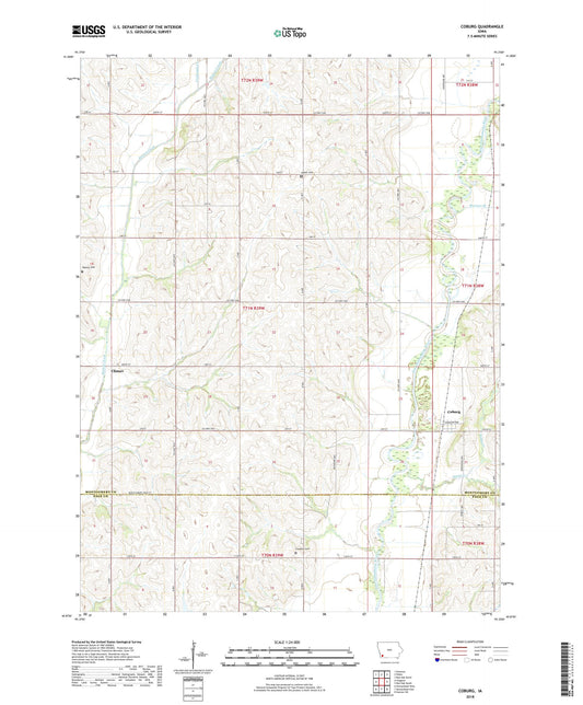 Coburg Iowa US Topo Map Image