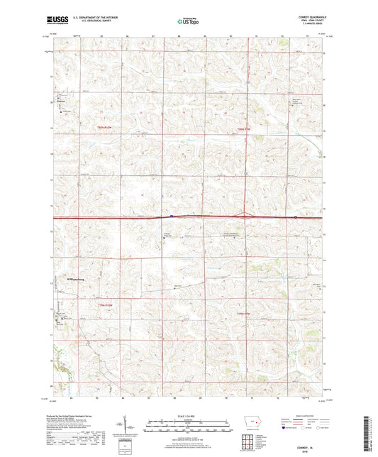 Conroy Iowa US Topo Map Image