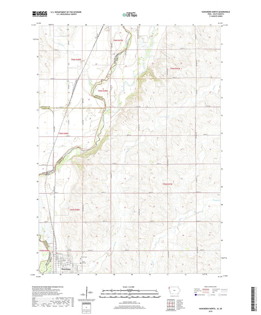Hawarden North Iowa US Topo Map Image