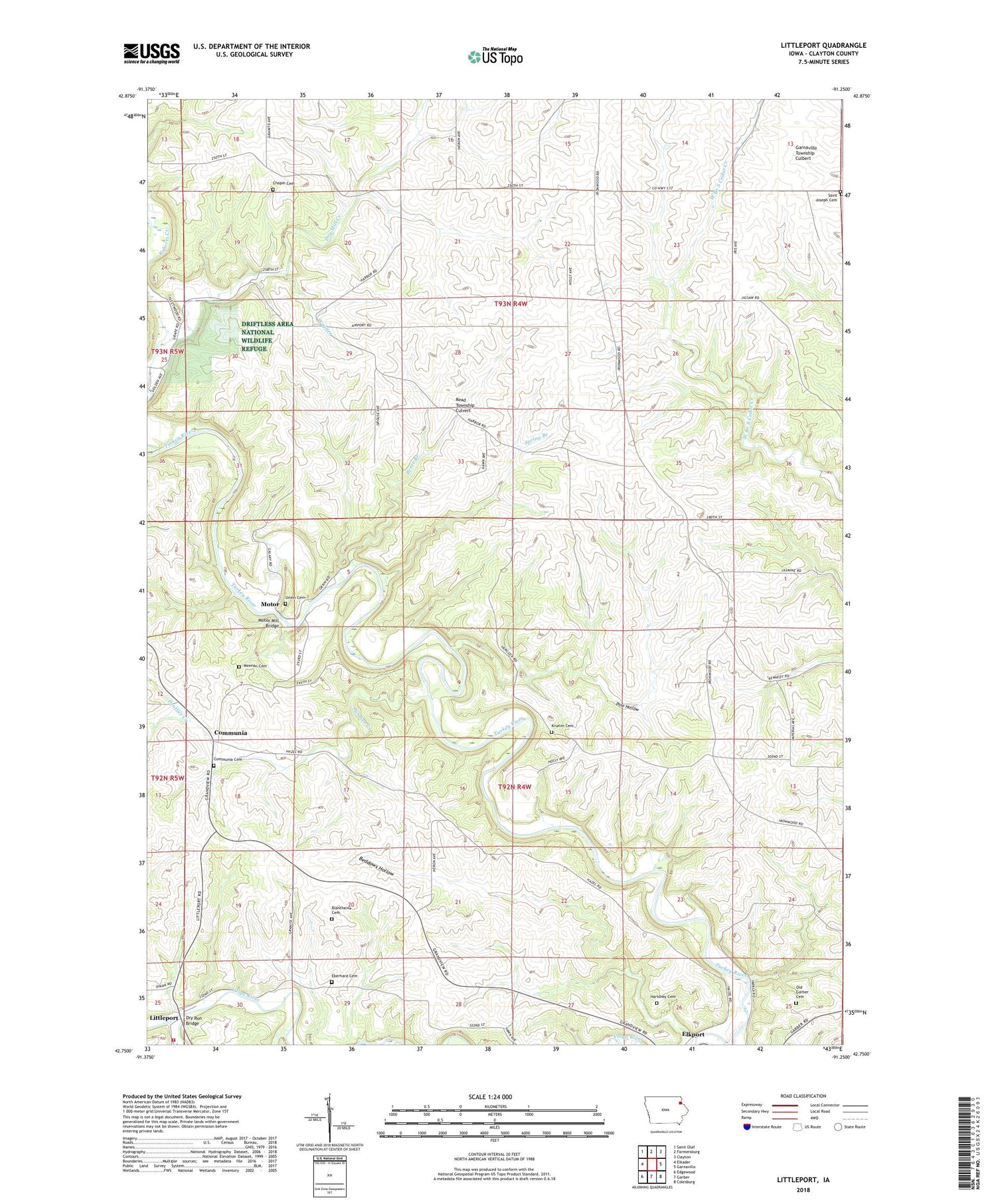Littleport Iowa US Topo Map Image