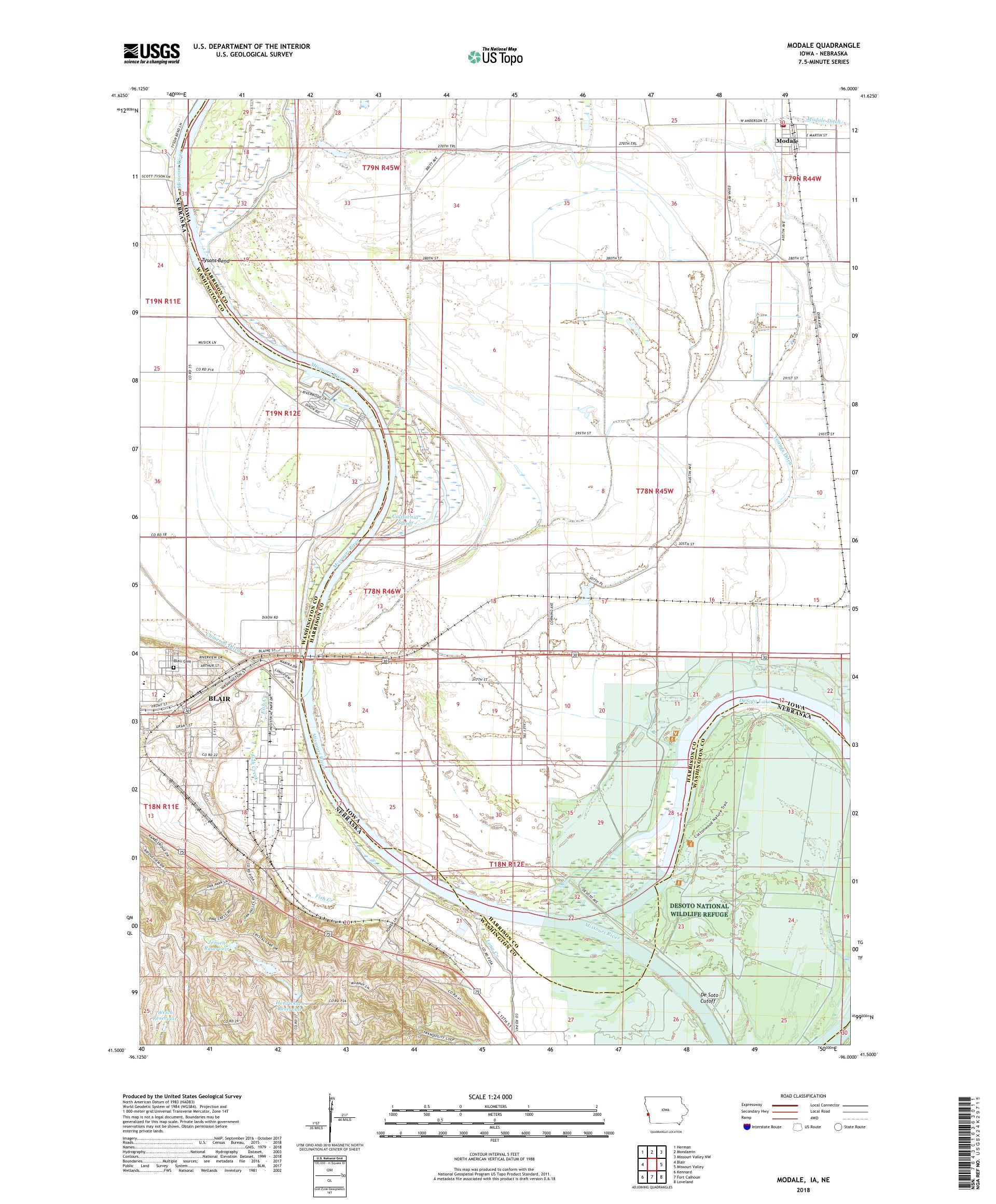 Modale Iowa US Topo Map – MyTopo Map Store