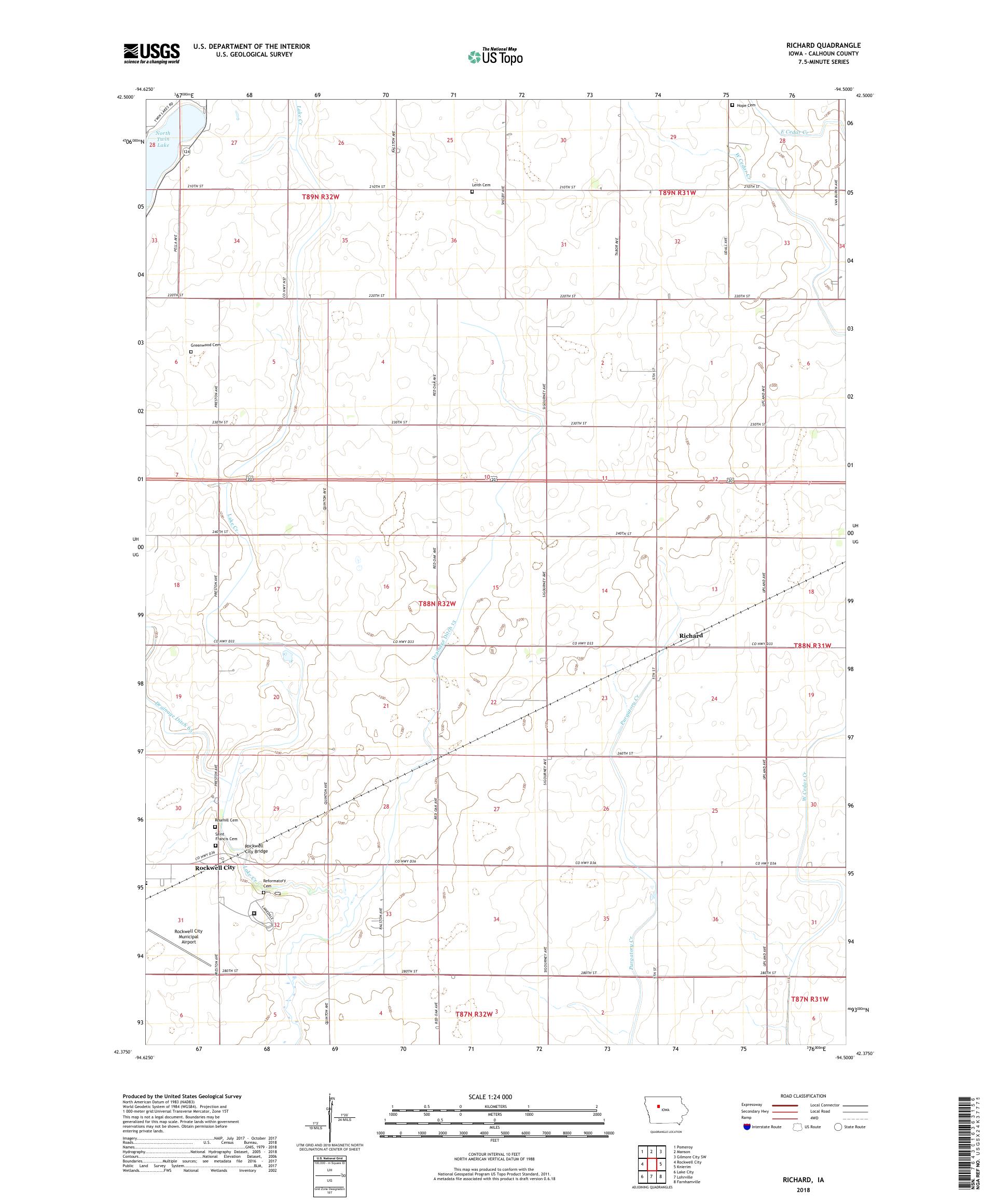 Richard Iowa US Topo Map – MyTopo Map Store