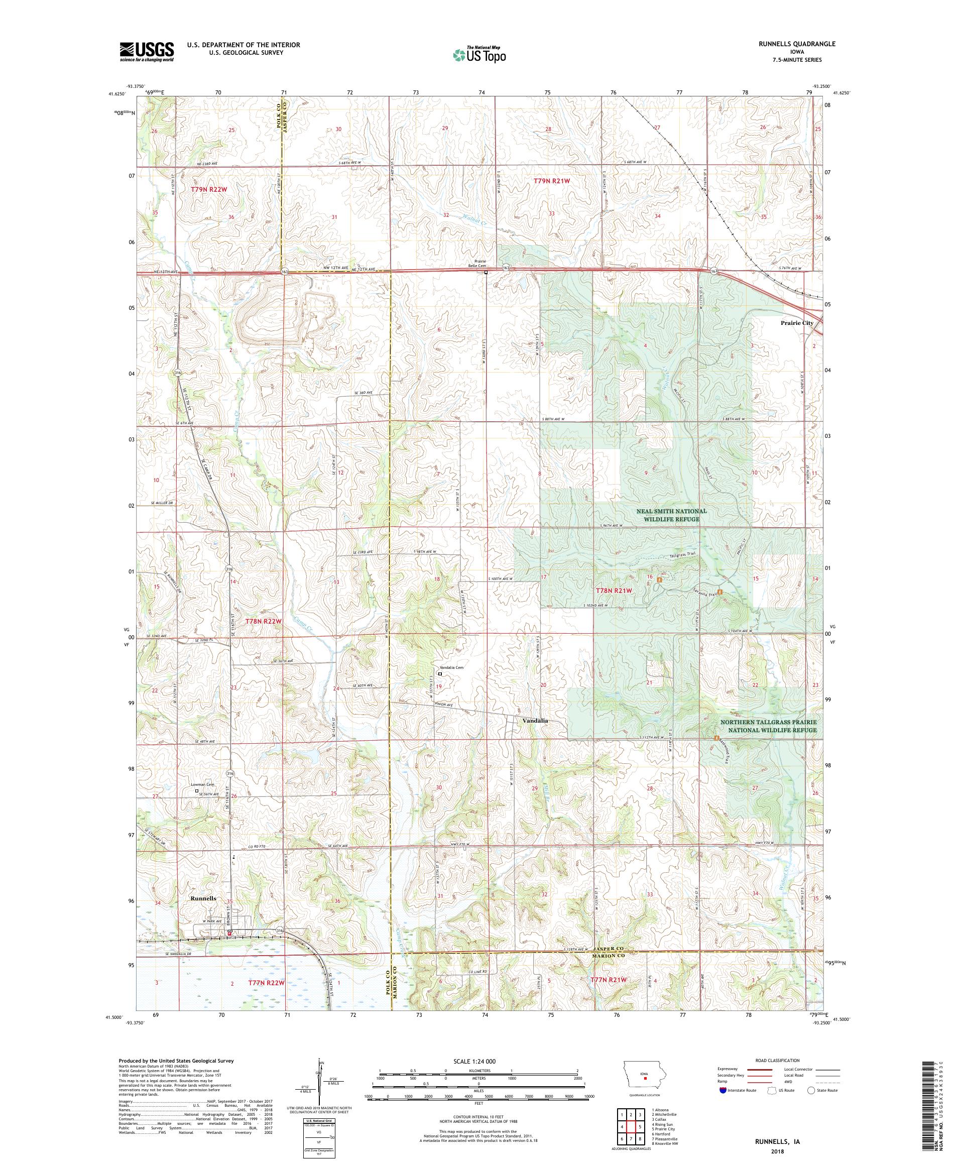 Runnells Iowa US Topo Map – MyTopo Map Store