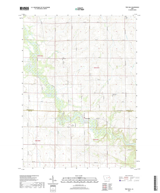 Troy Mills Iowa US Topo Map Image