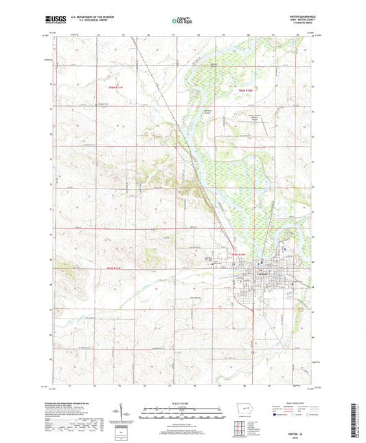Vinton Iowa US Topo Map Image