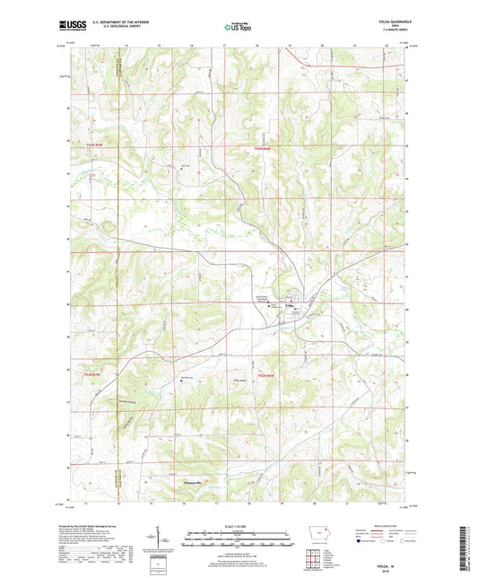 Volga Iowa US Topo Map Image