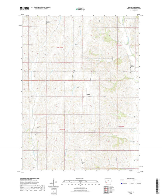 Wallin Iowa US Topo Map Image