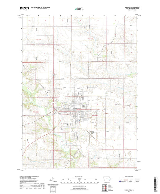 Washington Iowa US Topo Map Image
