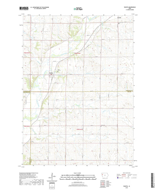 Washta Iowa US Topo Map Image