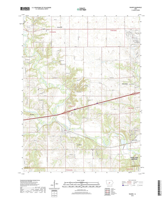 Waukee Iowa US Topo Map Image