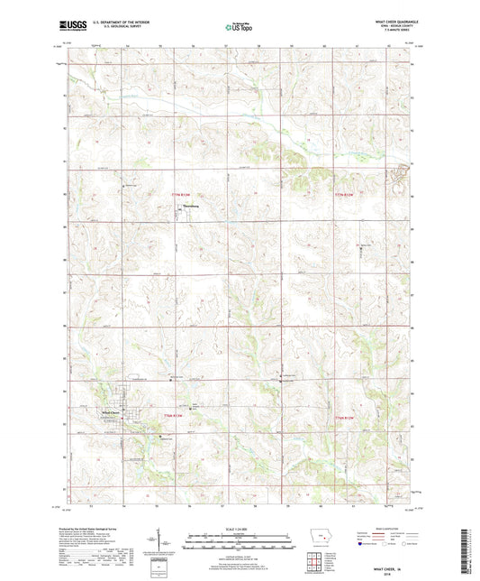 What Cheer Iowa US Topo Map Image
