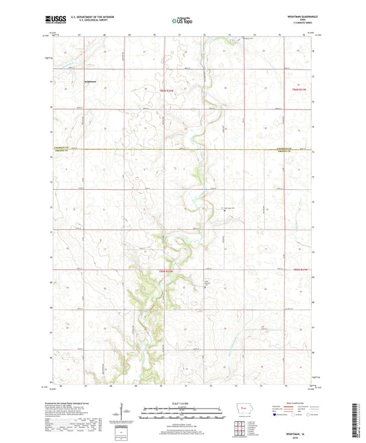 Wightman Iowa US Topo Map Image