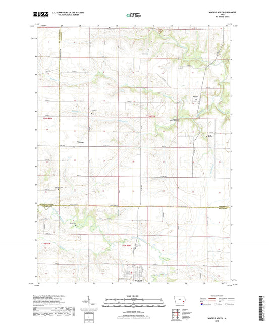 Winfield North Iowa US Topo Map Image