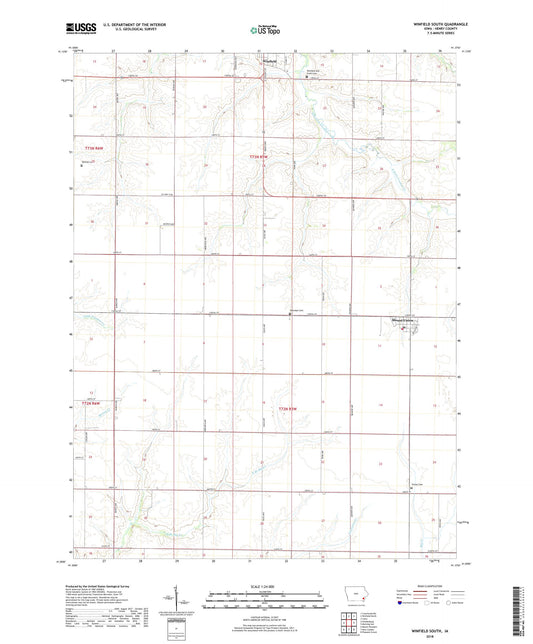Winfield South Iowa US Topo Map Image