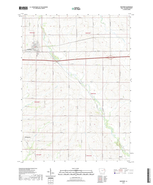 Winthrop Iowa US Topo Map Image