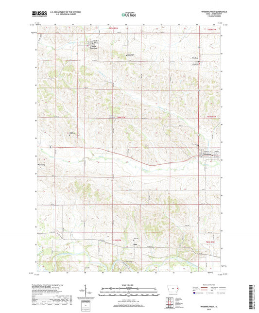 Wyoming West Iowa US Topo Map Image
