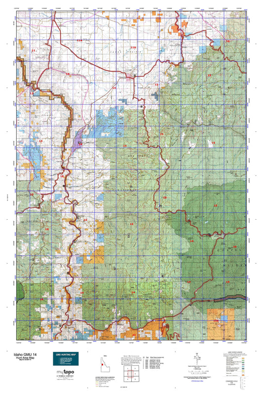 Idaho GMU 14 Map Image