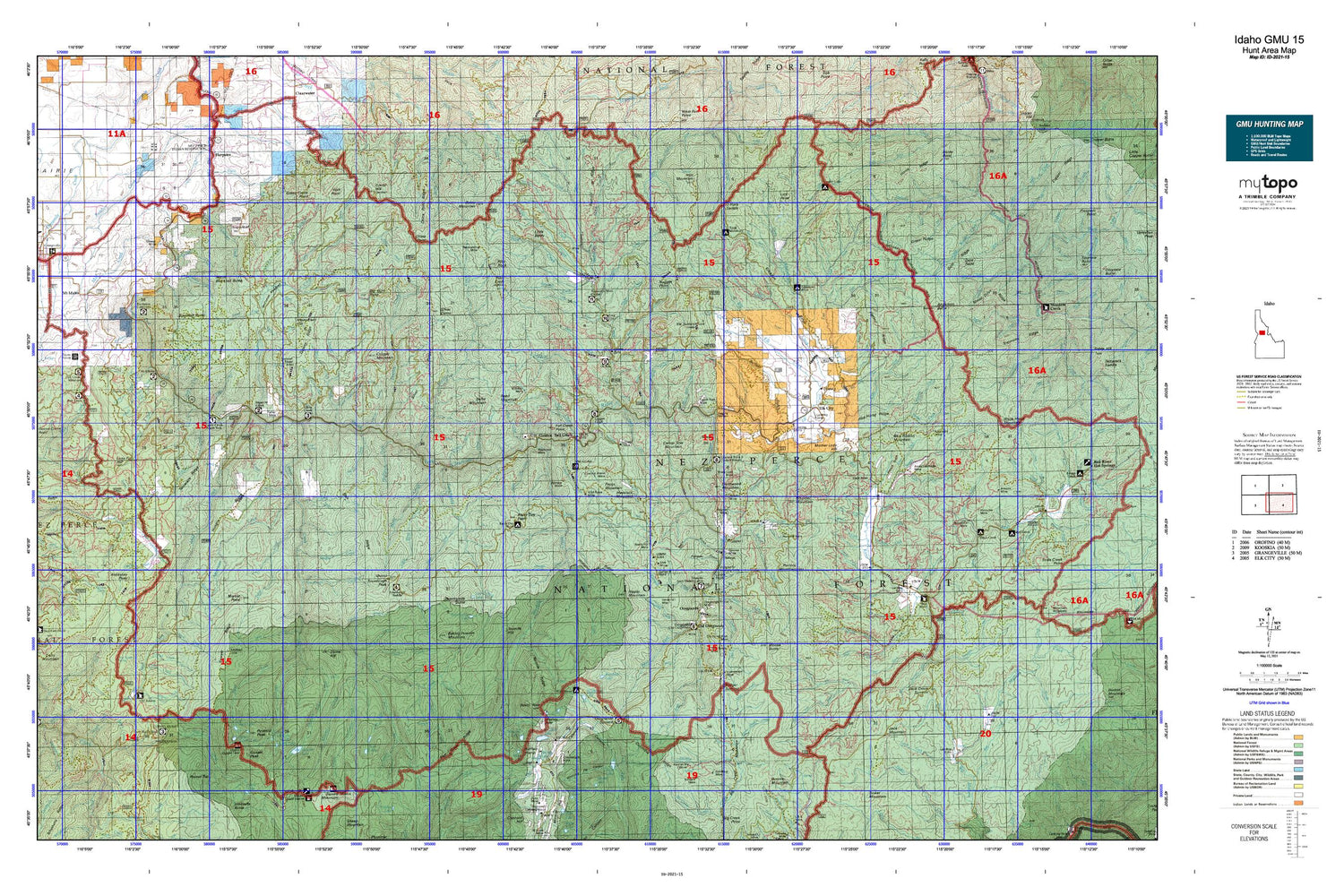 Idaho GMU 15 Map Image