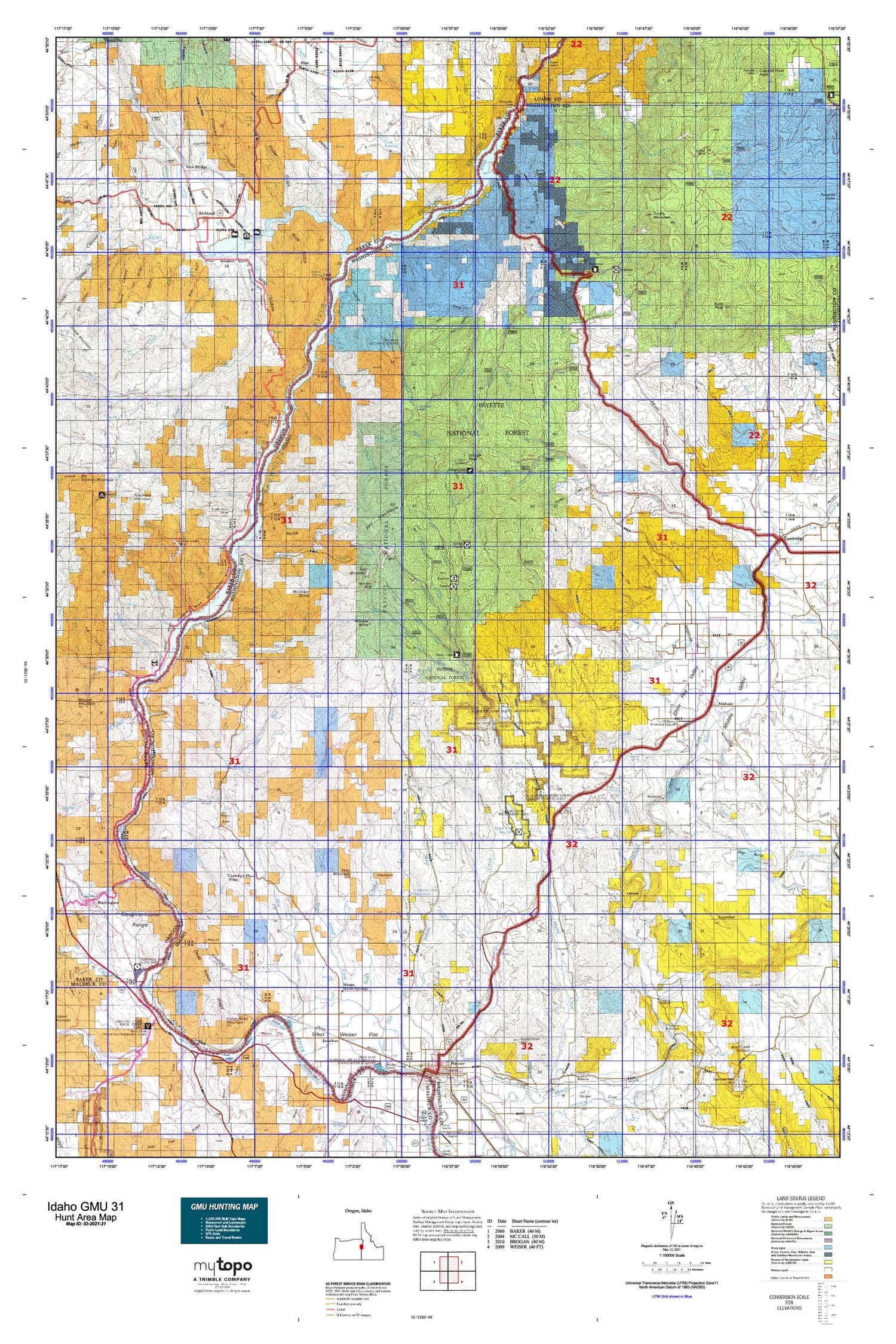 Idaho GMU 31 Map Image