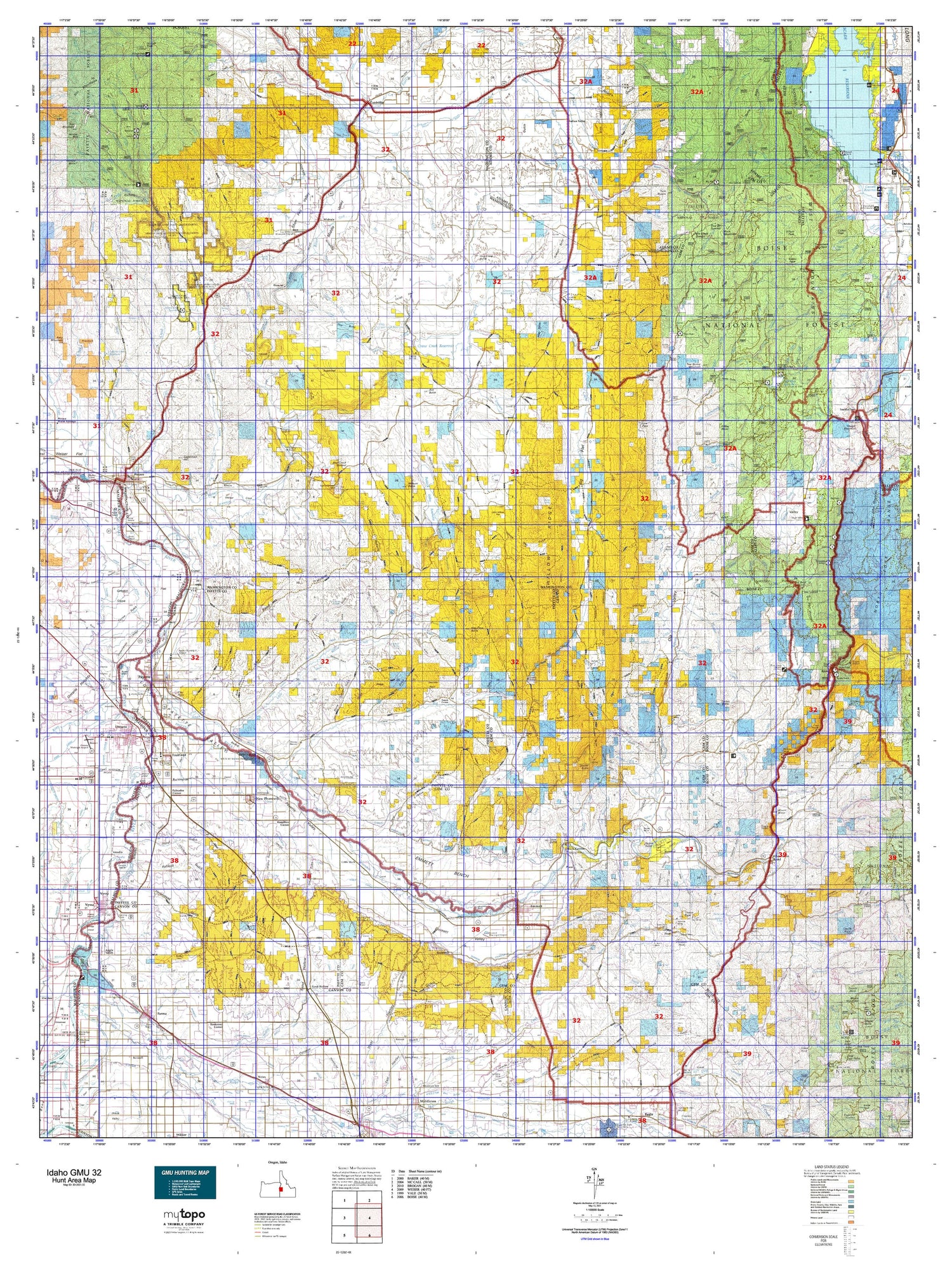 Idaho GMU 32 Map Image