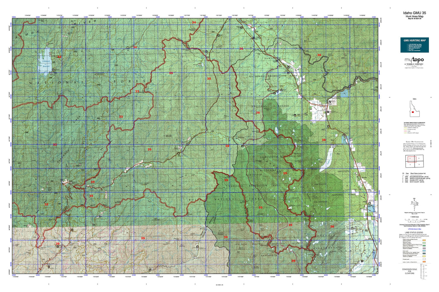 Idaho GMU 35 Map Image