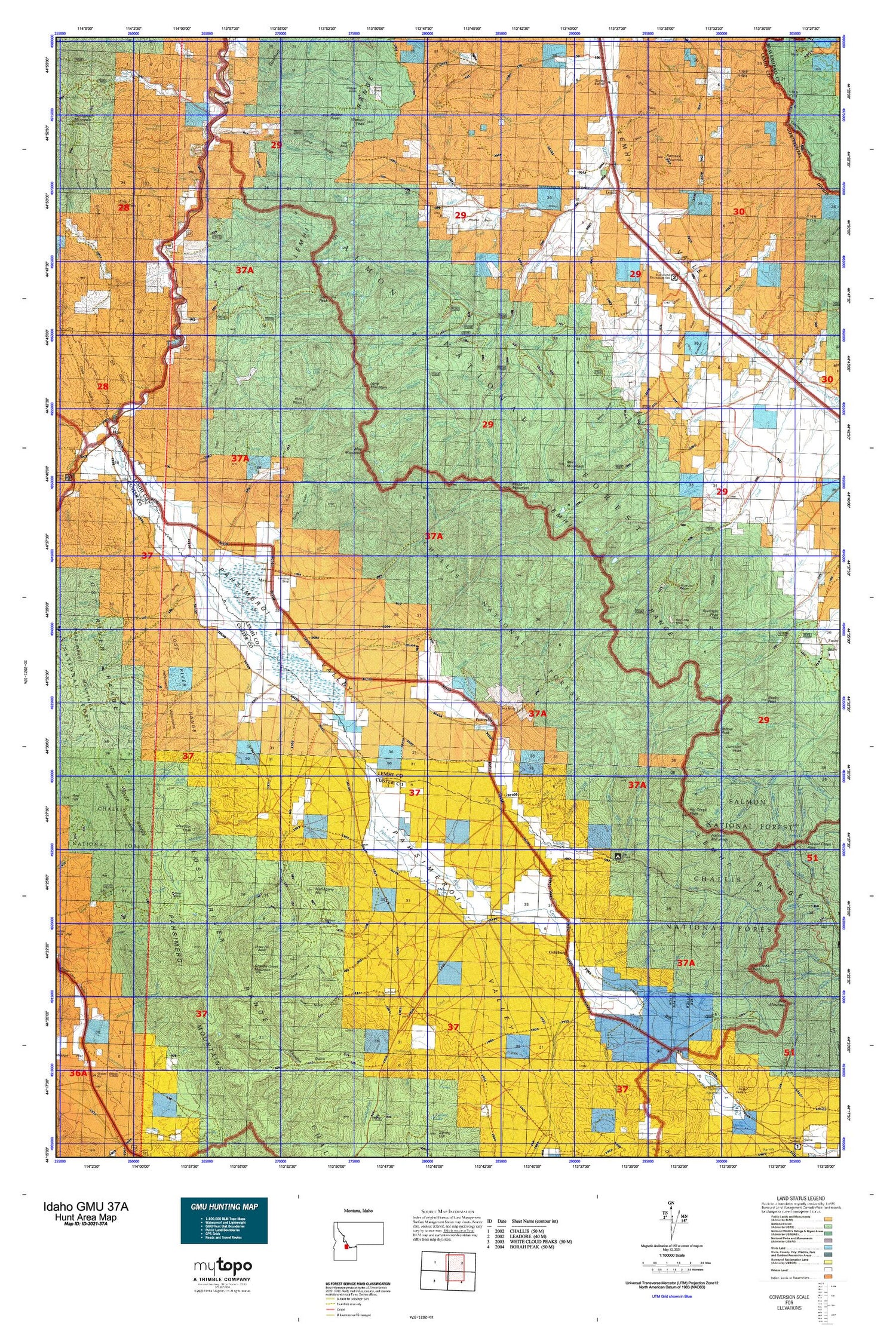 Idaho GMU 37A Map Image