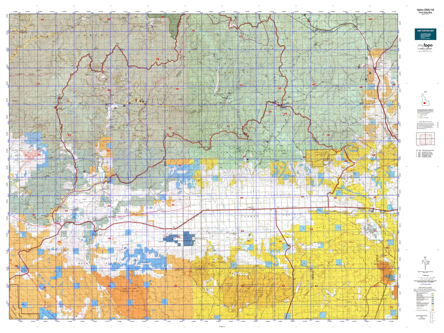 Idaho GMU 44 Map Image