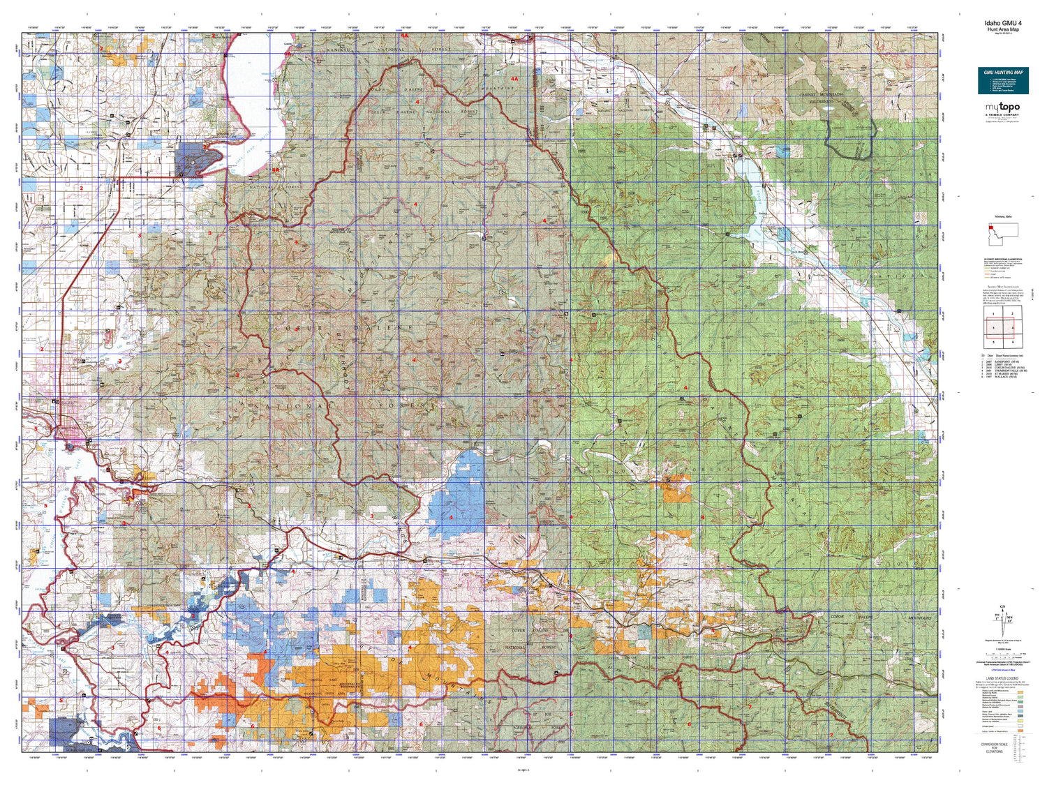 Idaho GMU 4 Map Image