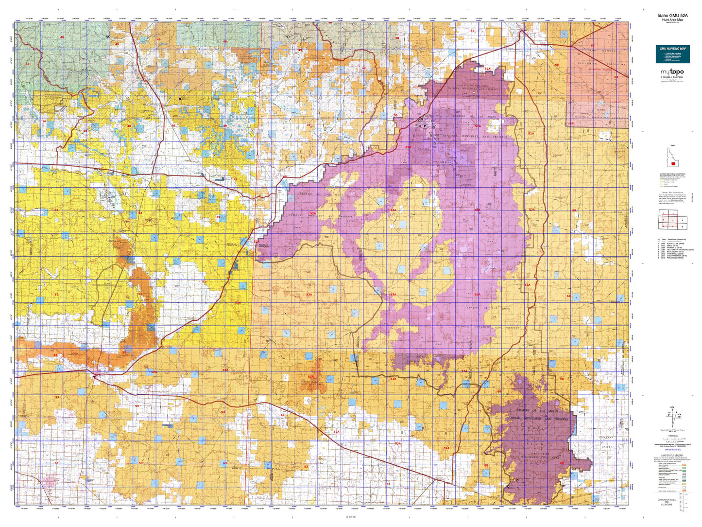 Idaho GMU 52A Map Image