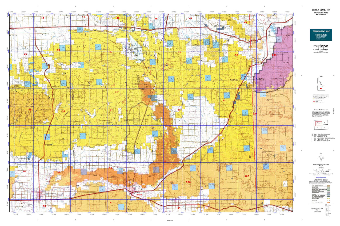 Idaho GMU 52 Map Image