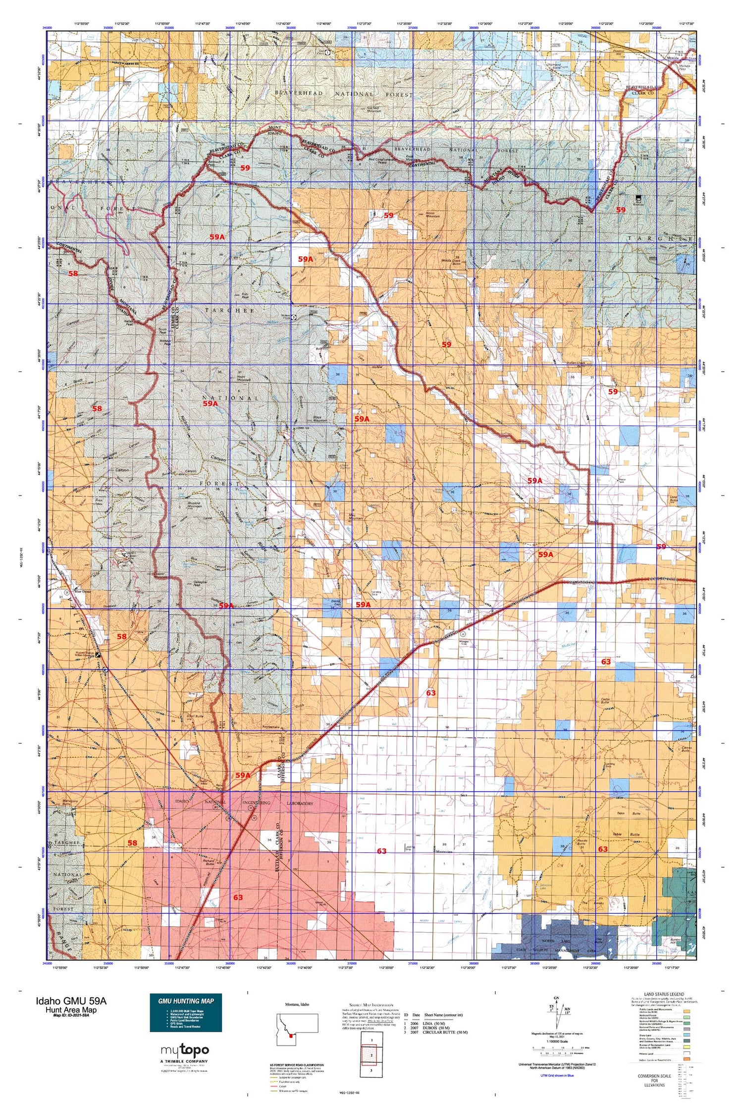 Idaho GMU 59A Map Image