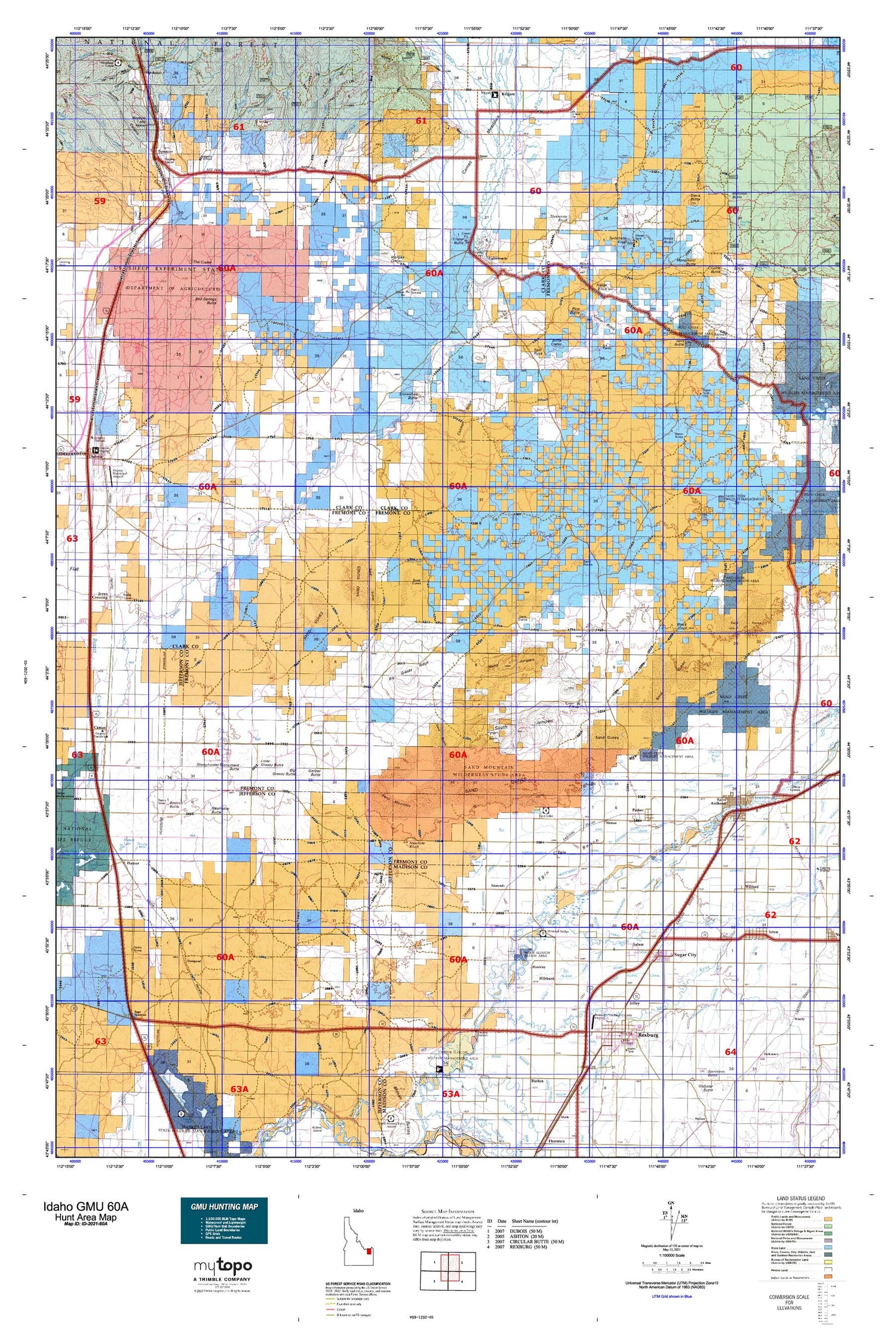 Idaho GMU 60A Map Image