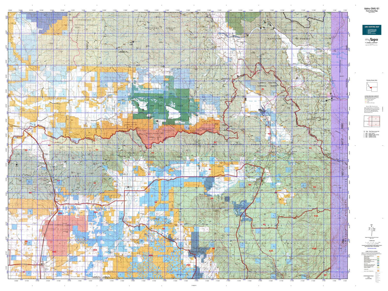 Idaho GMU 61 Map Image