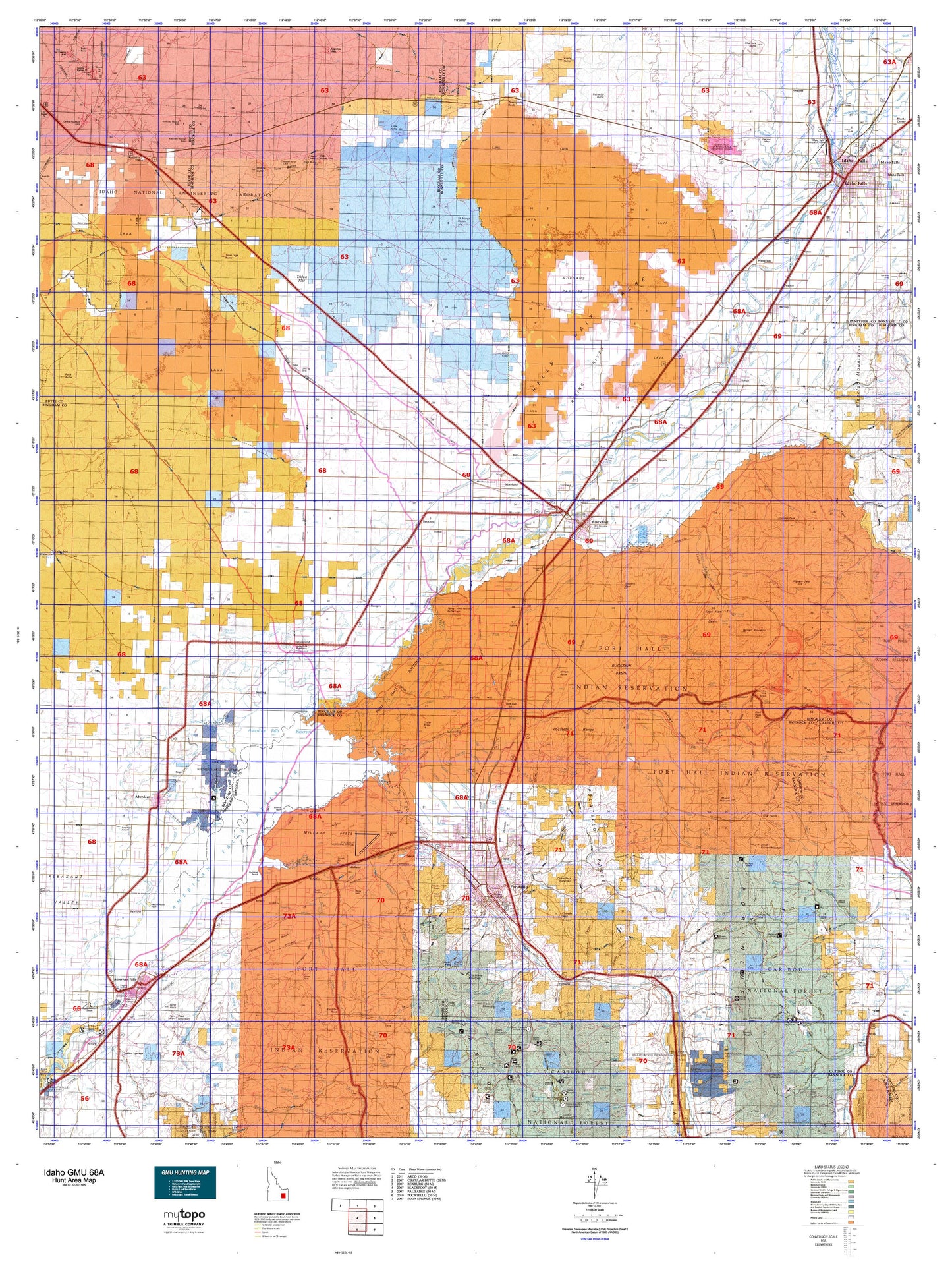 Idaho GMU 68A Map Image