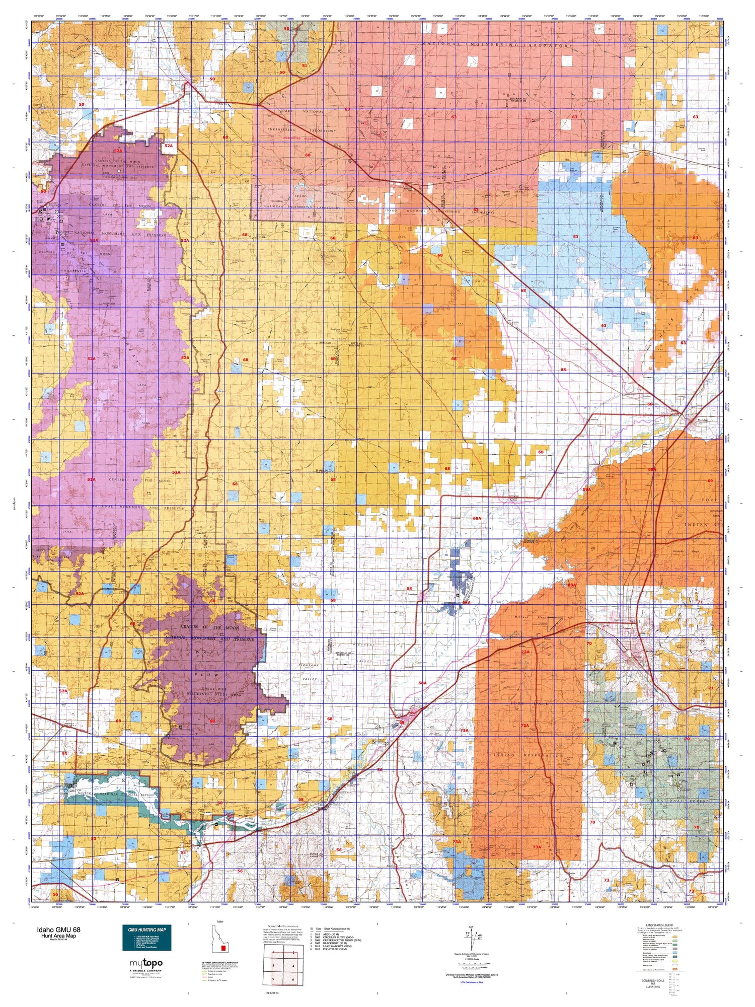 Idaho GMU 68 Map Image