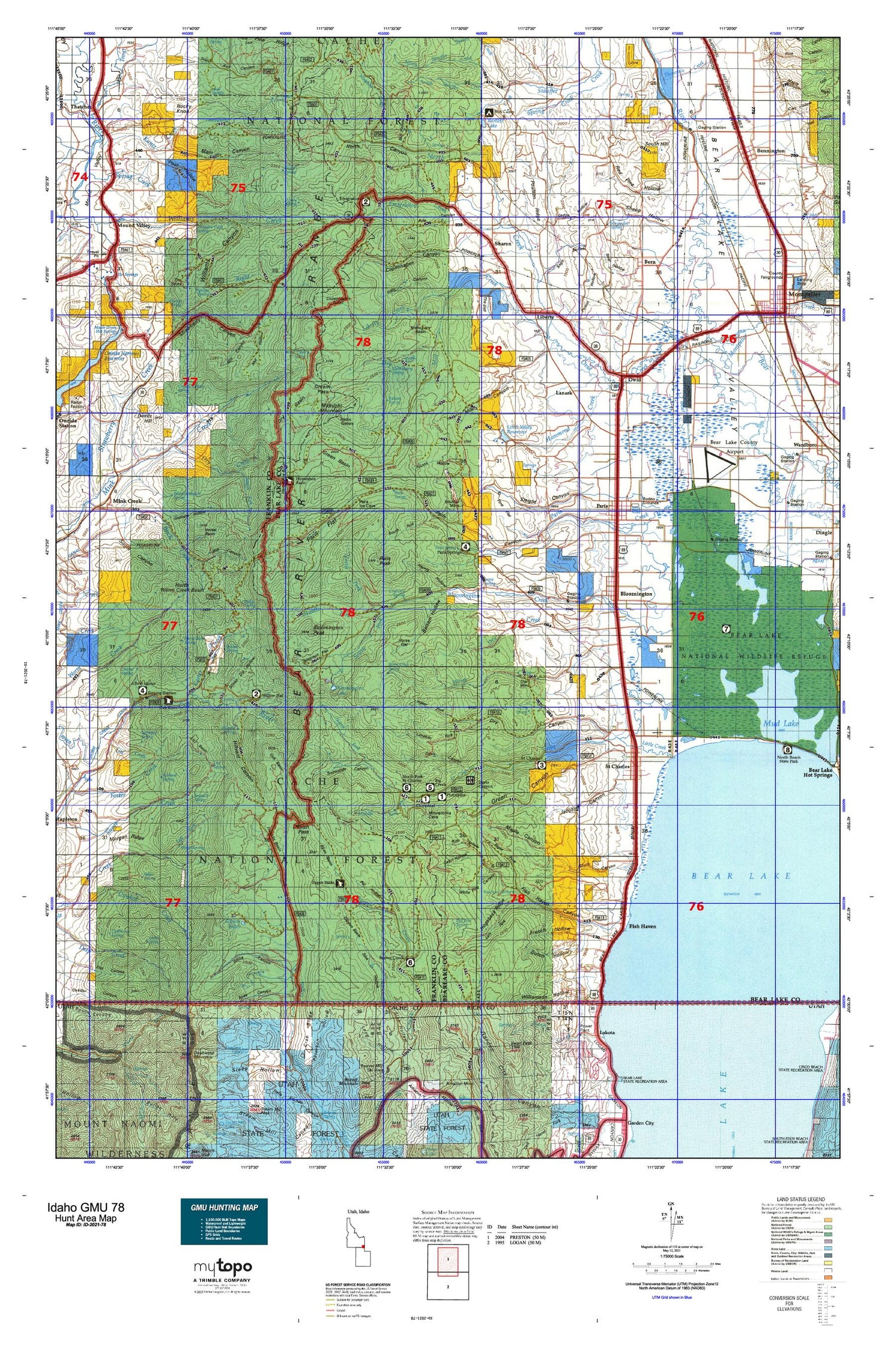 Idaho GMU 78 Map Image