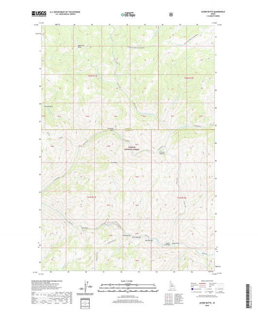 Acorn Butte Idaho US Topo Map Image