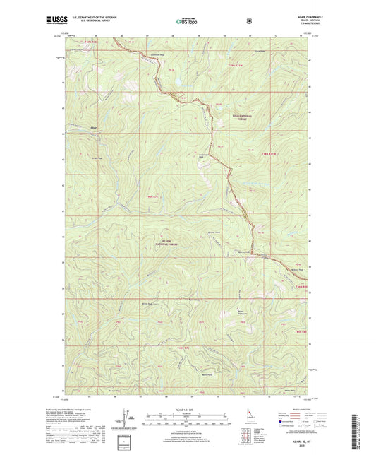 Adair Idaho US Topo Map Image