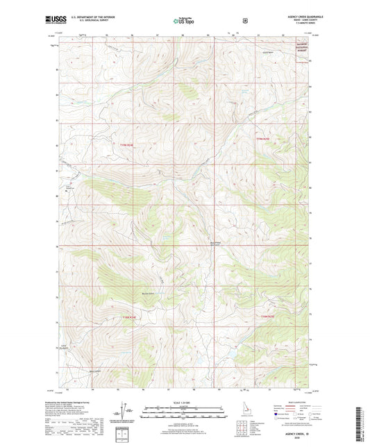 Agency Creek Idaho US Topo Map Image